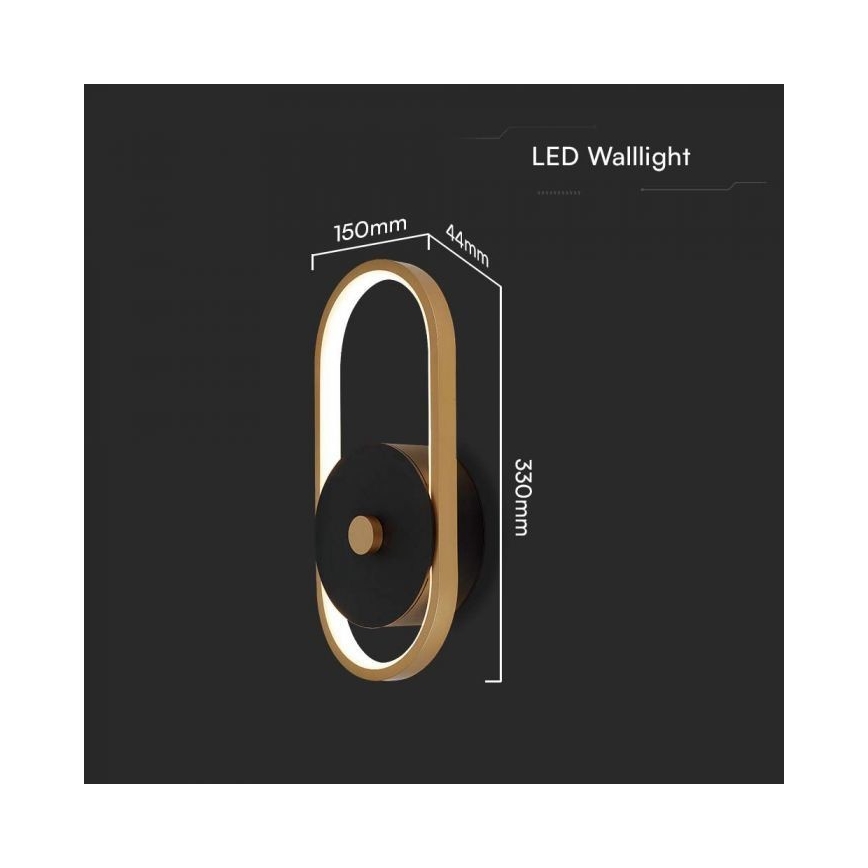 LED Outdoor wall light LED/15W/230V IP54 4000K brass