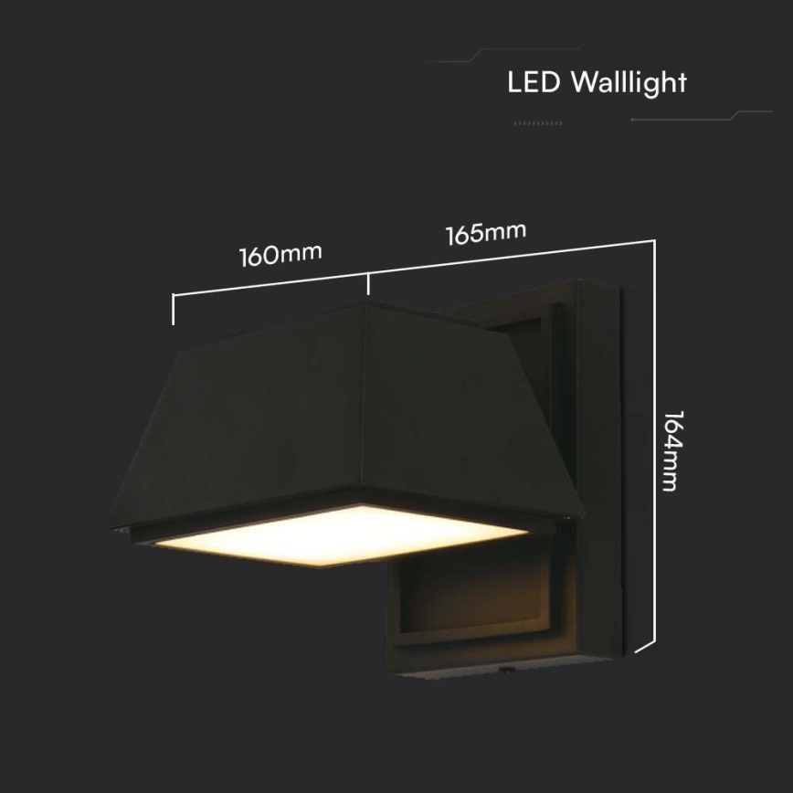 LED Outdoor wall light LED/15W/230V IP65 3000K black