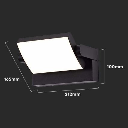 LED Outdoor wall light LED/17W/230V 3000K IP65 black