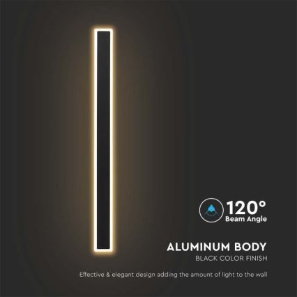 LED Outdoor wall light LED/17W/230V 3000K IP65 black