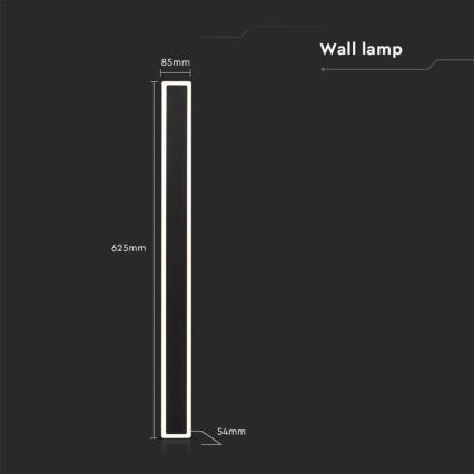 LED Outdoor wall light LED/17W/230V 3000K IP65 black