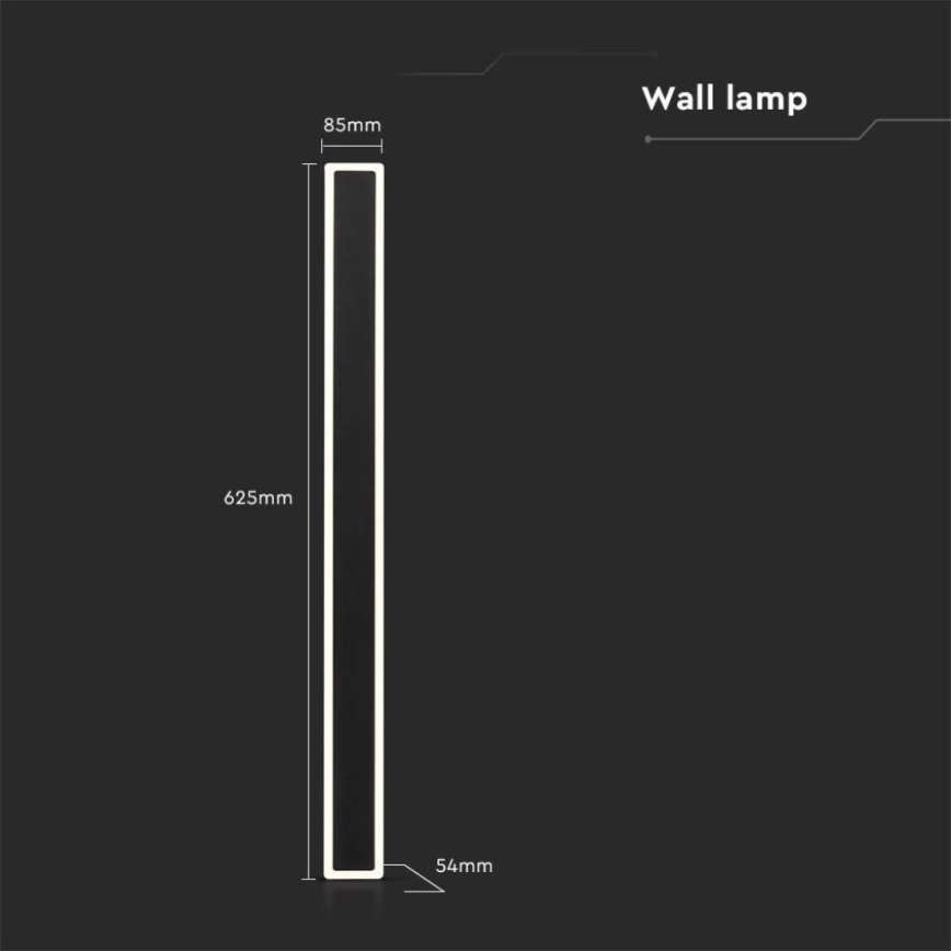 LED Outdoor wall light LED/17W/230V 3000K IP65 black