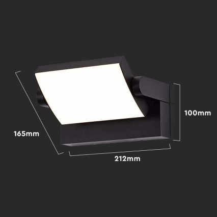 LED Outdoor wall light LED/17W/230V 4000K IP65 black