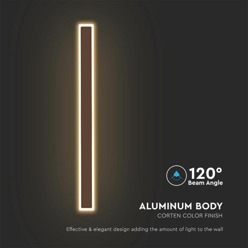 LED Outdoor wall light LED/17W/230V 4000K IP65 brown