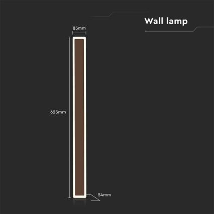 LED Outdoor wall light LED/17W/230V 4000K IP65 brown