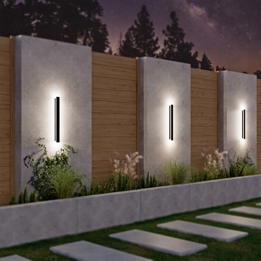 LED outdoor wall light LED/18W/230V 60 cm IP65 black