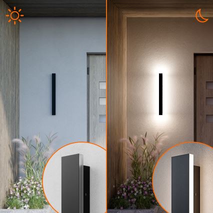 LED outdoor wall light LED/18W/230V 60 cm IP65 black