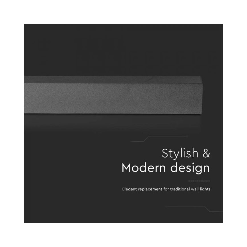 LED Outdoor Wall Light LED/23W/230V 4000K IP65 141 cm black