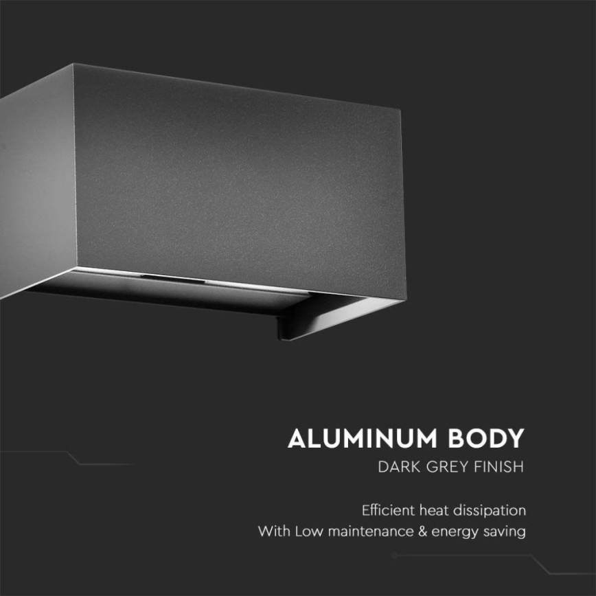 LED Outdoor Wall Light LED/24W/230V 3000K IP65 Anthracite
