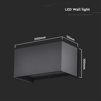 LED Outdoor Wall Light LED/24W/230V 3000K IP65 Black