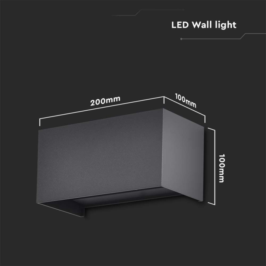 LED Outdoor Wall Light LED/24W/230V 3000K IP65 Black