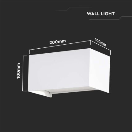 LED Outdoor Wall Light LED/24W/230V 3000K IP65 White