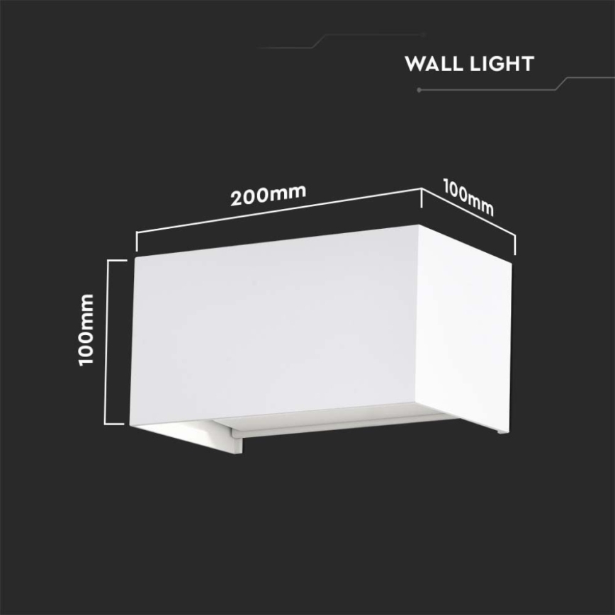 LED Outdoor Wall Light LED/24W/230V 3000K IP65 White
