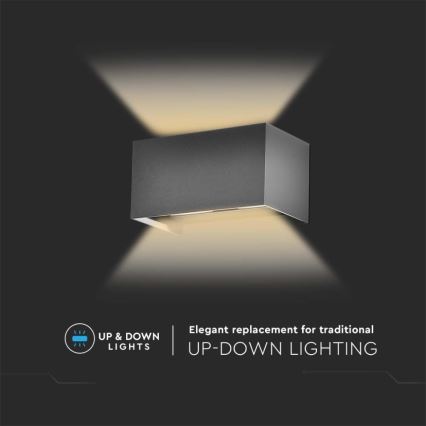 LED Outdoor Wall Light LED/24W/230V 4000K IP65 Anthracite