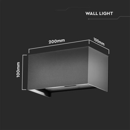 LED Outdoor Wall Light LED/24W/230V 4000K IP65 Anthracite