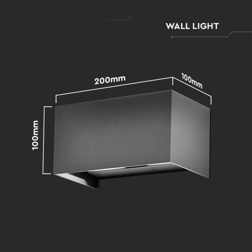 LED Outdoor Wall Light LED/24W/230V 4000K IP65 Anthracite