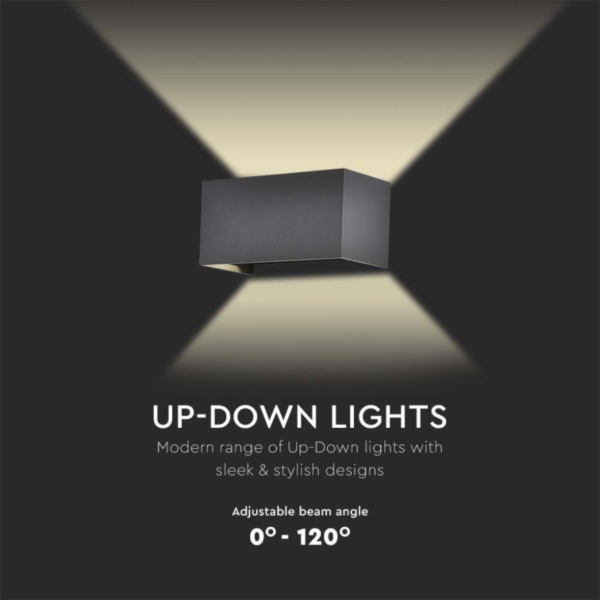 LED Outdoor Wall Light LED/24W/230V 4000K IP65 Black