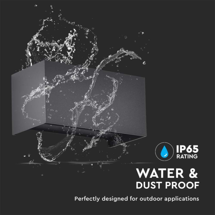 LED Outdoor Wall Light LED/24W/230V 4000K IP65 Black