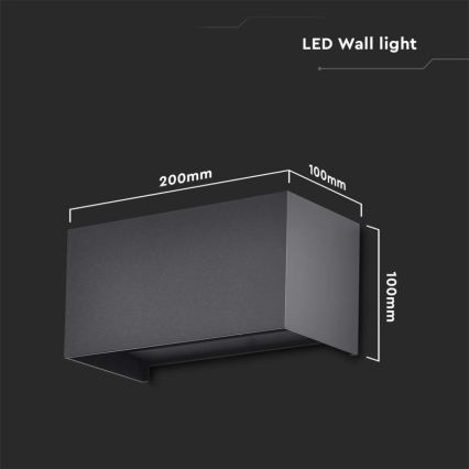 LED Outdoor Wall Light LED/24W/230V 4000K IP65 Black