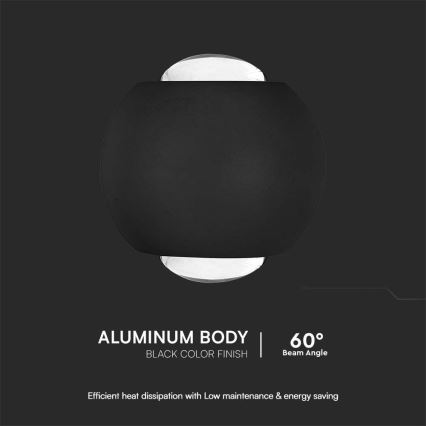 LED Outdoor wall light LED/2W/230V 3000K IP54 black