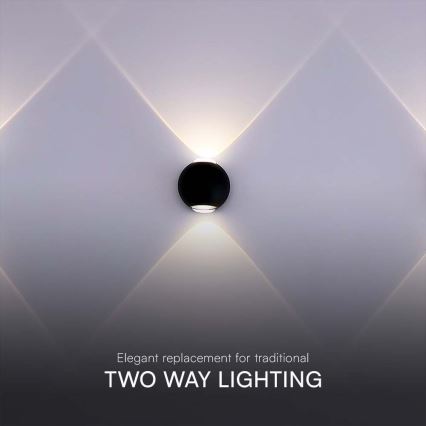LED Outdoor wall light LED/2W/230V 3000K IP54 black
