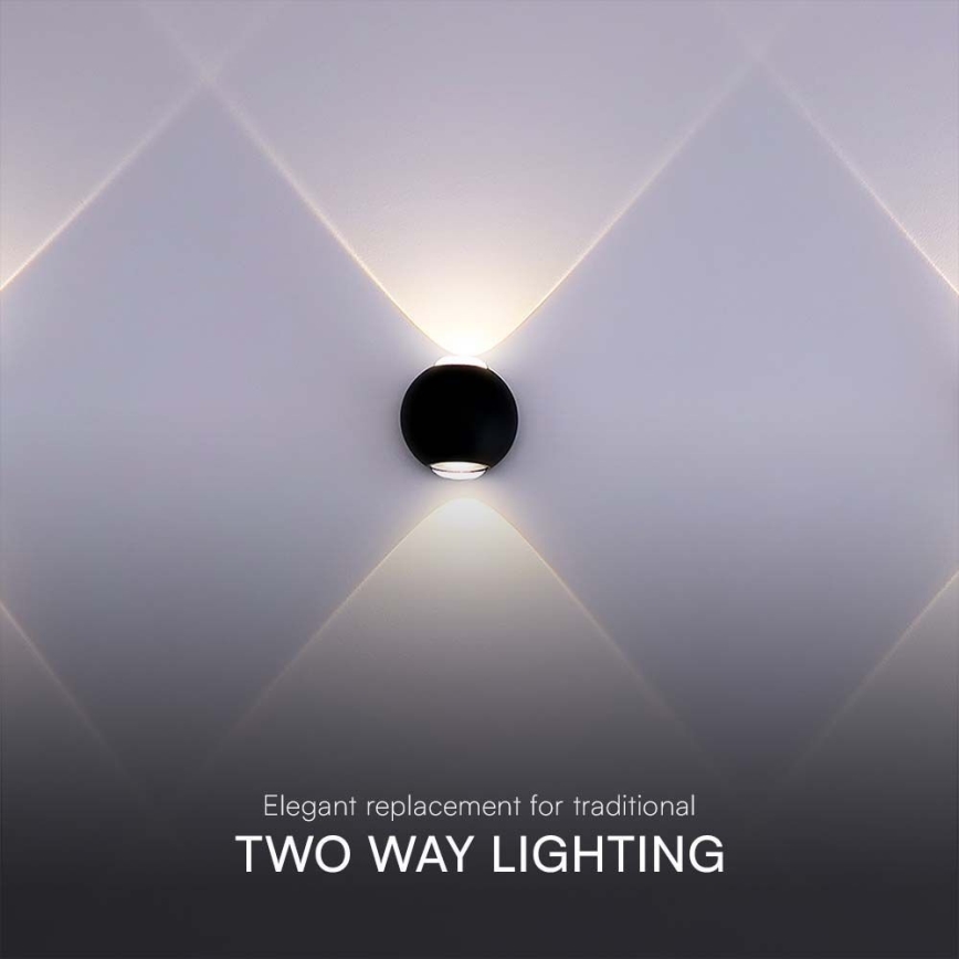 LED Outdoor wall light LED/2W/230V 3000K IP54 black