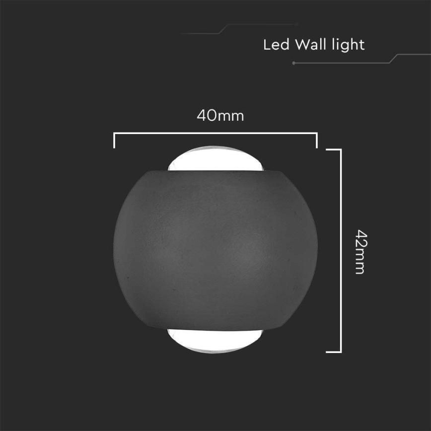 LED Outdoor wall light LED/2W/230V 3000K IP54 black
