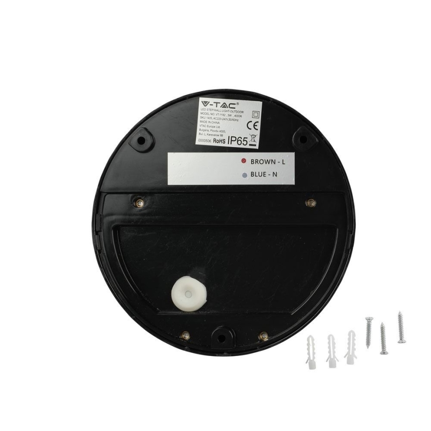 LED Outdoor wall light LED/3W/230V 4000K IP65 black