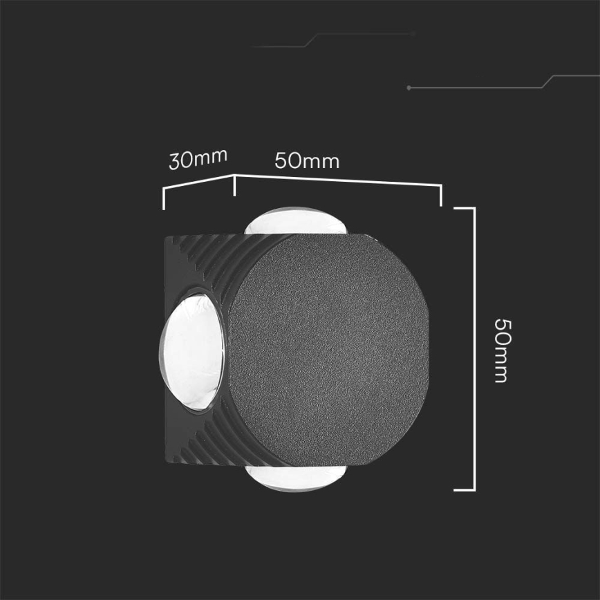 LED Outdoor wall light LED/4W/230V 3000K IP54 black