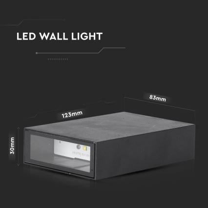 LED Outdoor wall light LED/4W/230V 3000K IP65 black