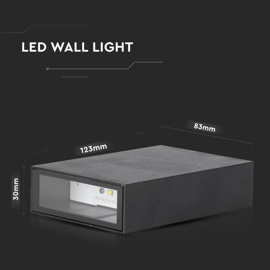 LED Outdoor wall light LED/4W/230V 3000K IP65 black