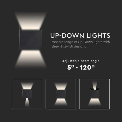 LED Outdoor wall light LED/5W/230V 3000K IP65 black