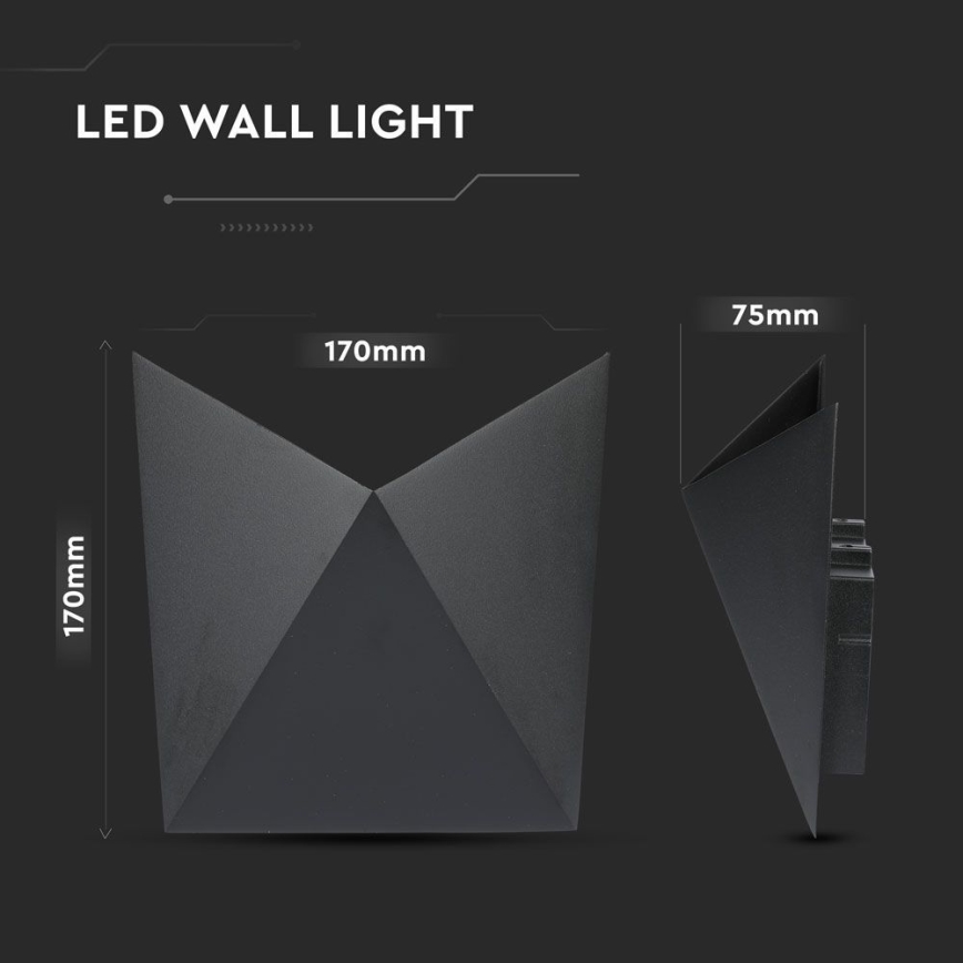 LED Outdoor wall light LED/5W/230V 3000K IP65 black