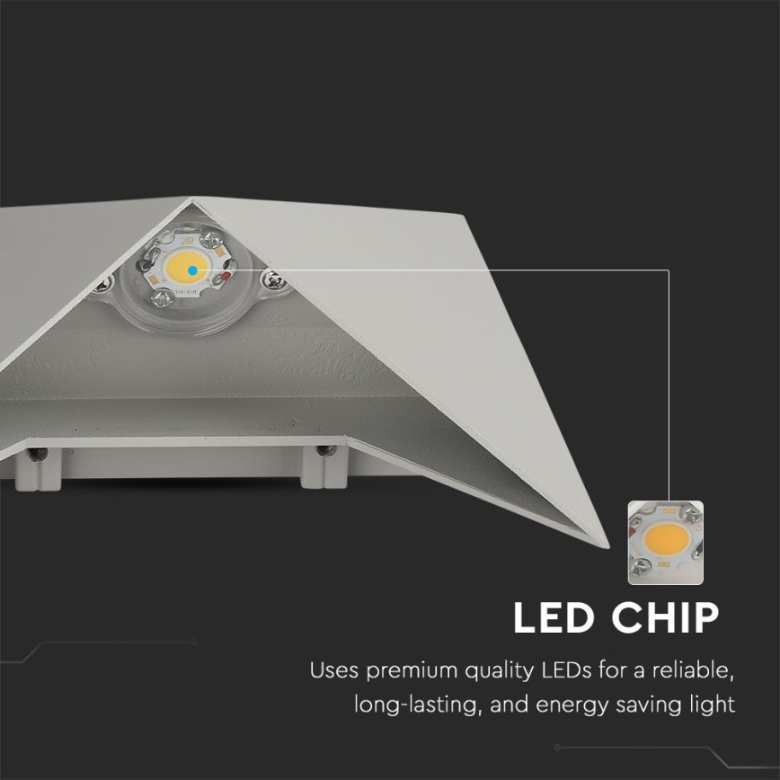 LED Outdoor wall light LED/5W/230V 3000K IP65 grey