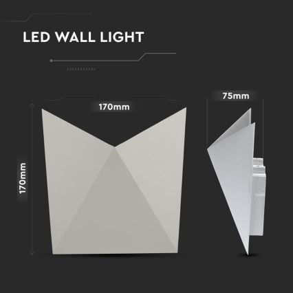 LED Outdoor wall light LED/5W/230V 3000K IP65 grey