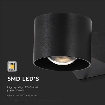 LED Outdoor wall light LED/5W/230V 4000K IP65 black