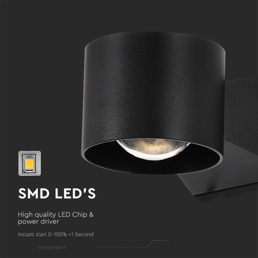 LED Outdoor wall light LED/5W/230V 4000K IP65 black