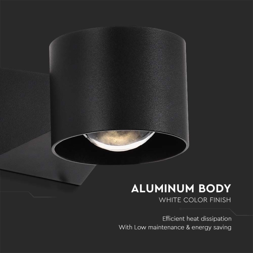 LED Outdoor wall light LED/5W/230V 4000K IP65 black