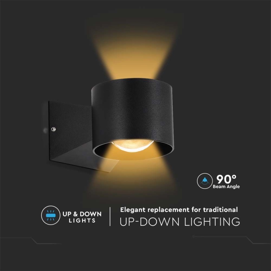 LED Outdoor wall light LED/5W/230V 4000K IP65 black