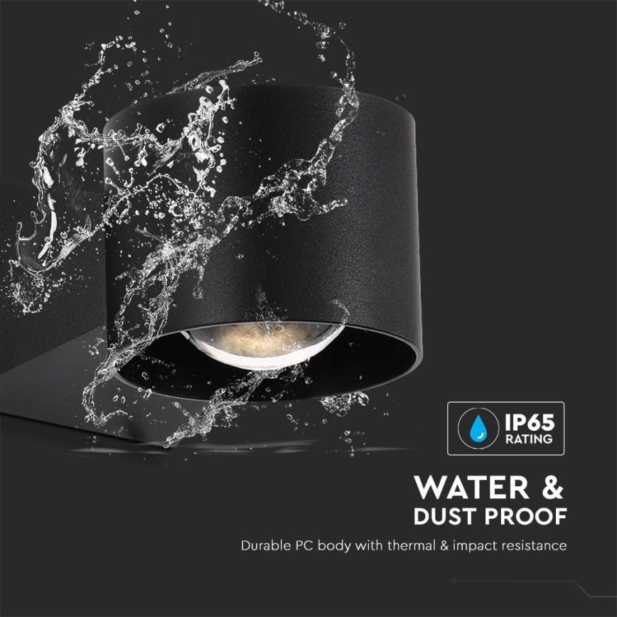 LED Outdoor wall light LED/5W/230V 4000K IP65 black