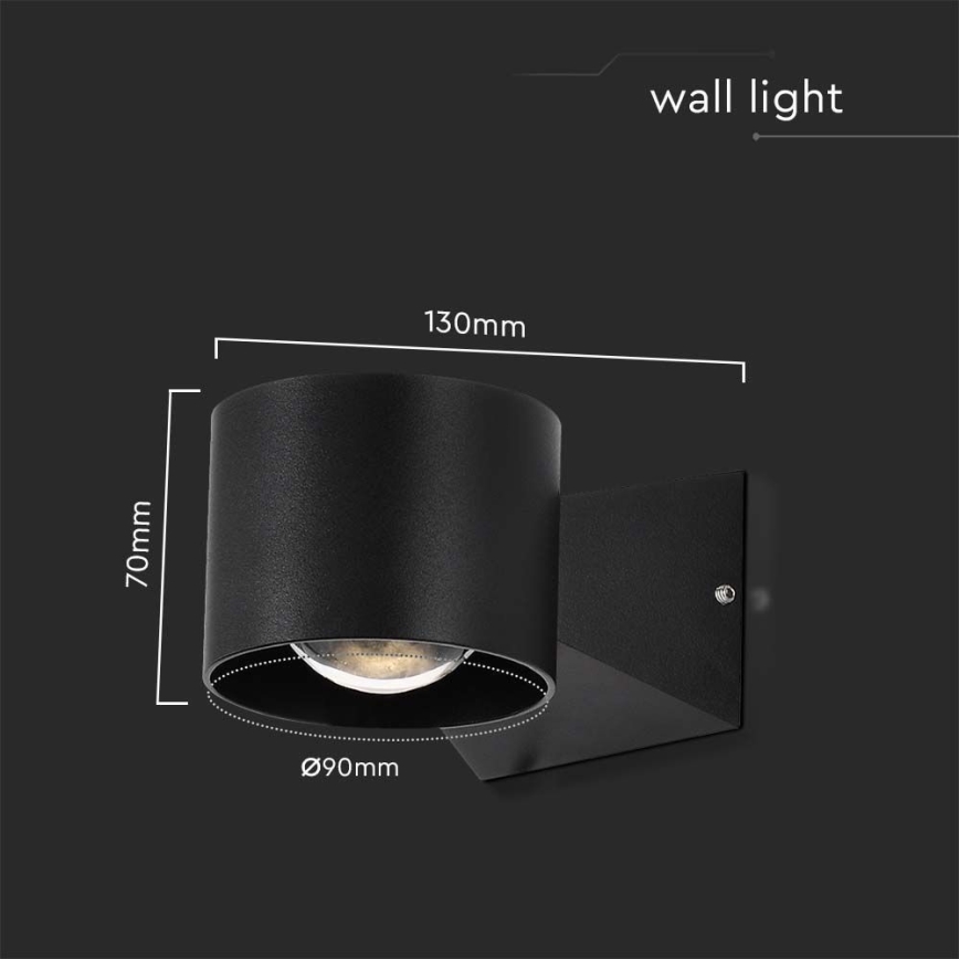 LED Outdoor wall light LED/5W/230V 4000K IP65 black