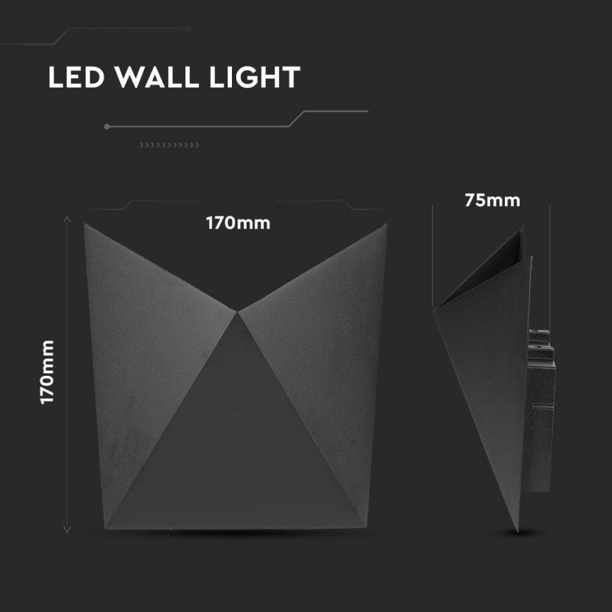 LED Outdoor wall light LED/5W/230V 4000K IP65 black