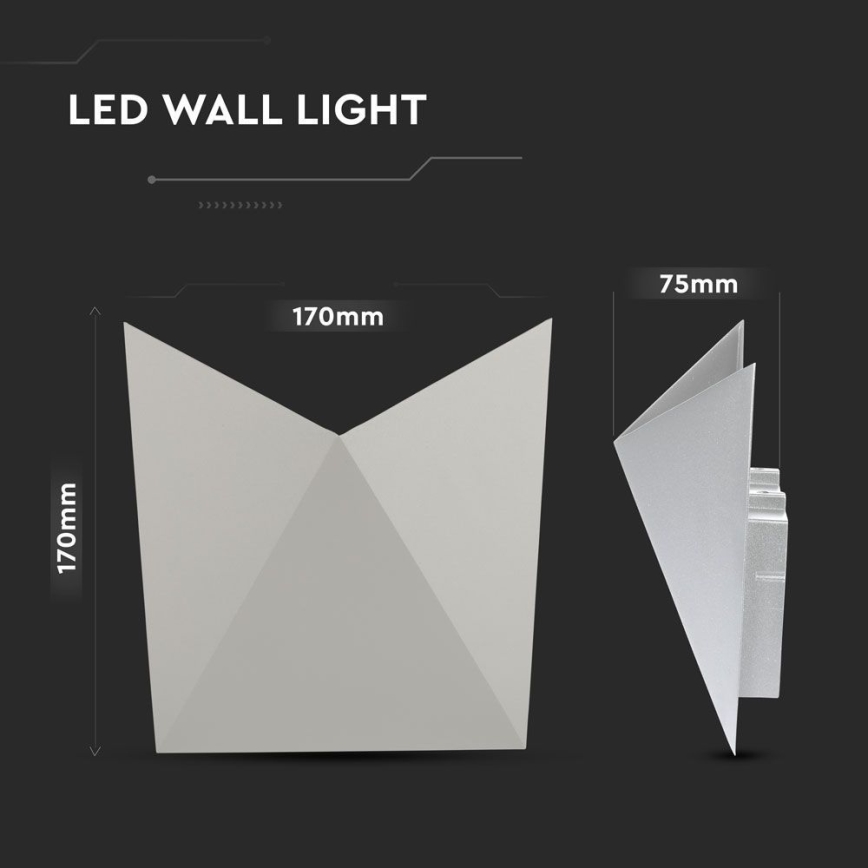 LED Outdoor wall light LED/5W/230V 4000K IP65 grey