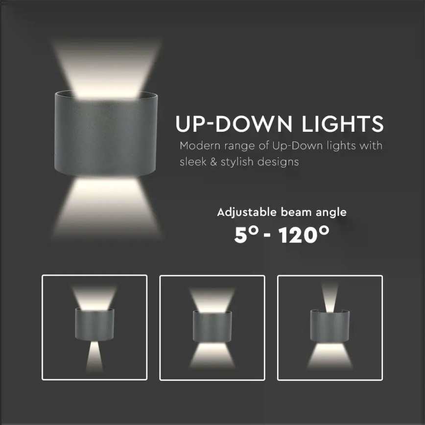 LED Outdoor wall light LED/6W/230V 3000K IP65 black