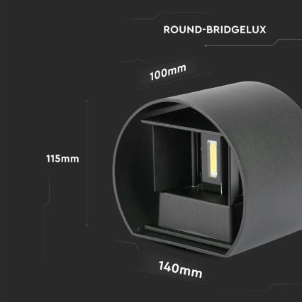 LED Outdoor wall light LED/6W/230V 3000K IP65 black