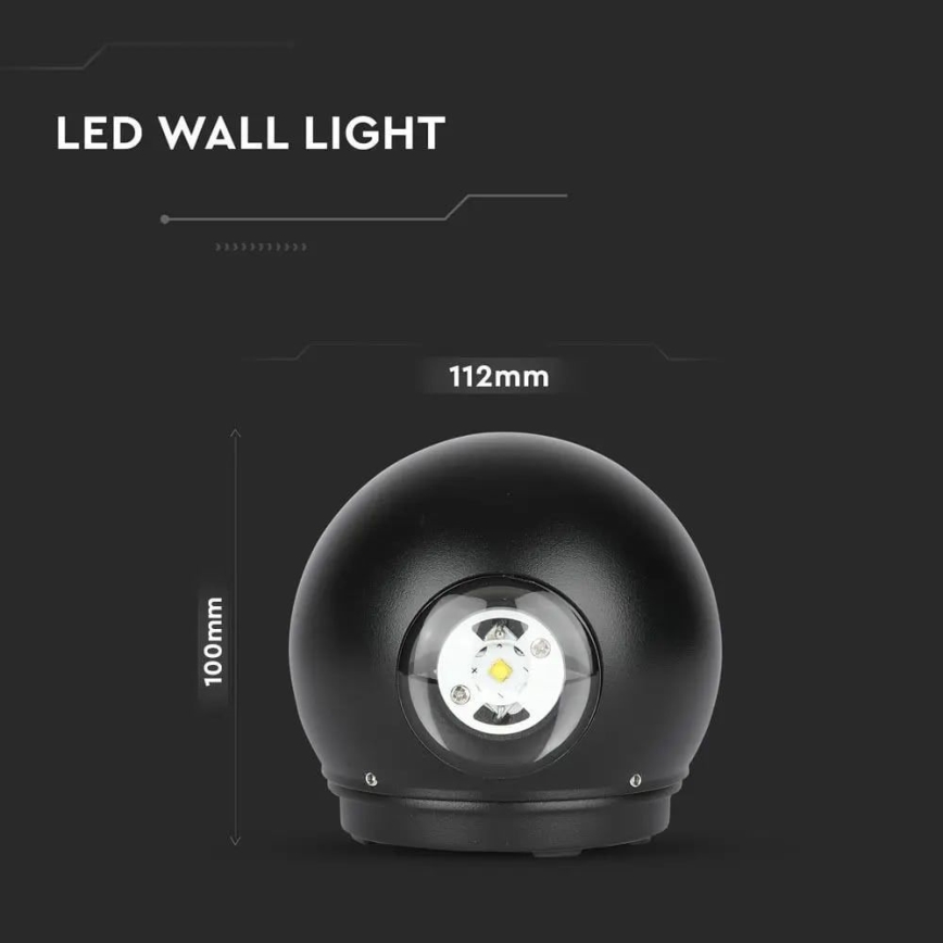 LED Outdoor wall light LED/6W/230V 3000K IP65 black