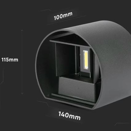 LED Outdoor wall light LED/6W/230V 4000K IP65 black