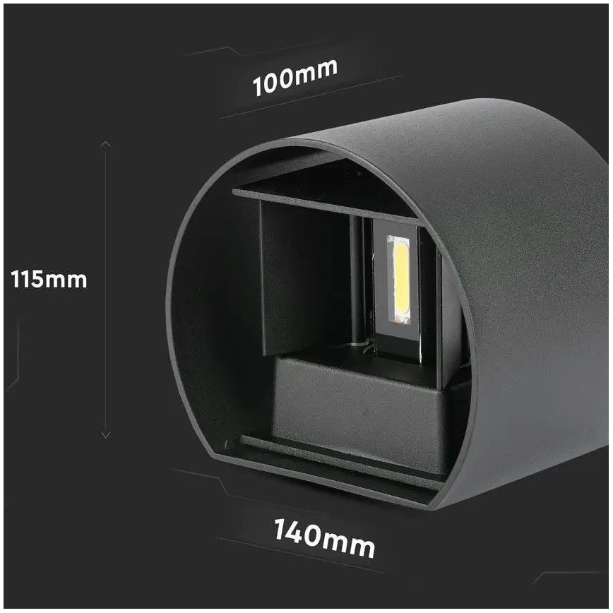 LED Outdoor wall light LED/6W/230V 4000K IP65 black