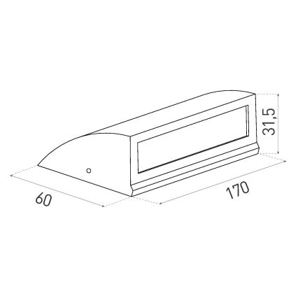 LED Outdoor wall light LED/6W/230V IP54
