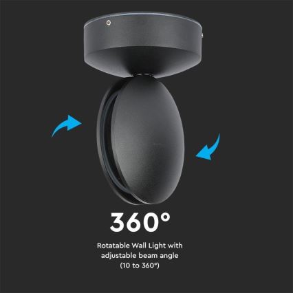 LED Outdoor wall flexible light LED/7W/230V 4000K IP65 black